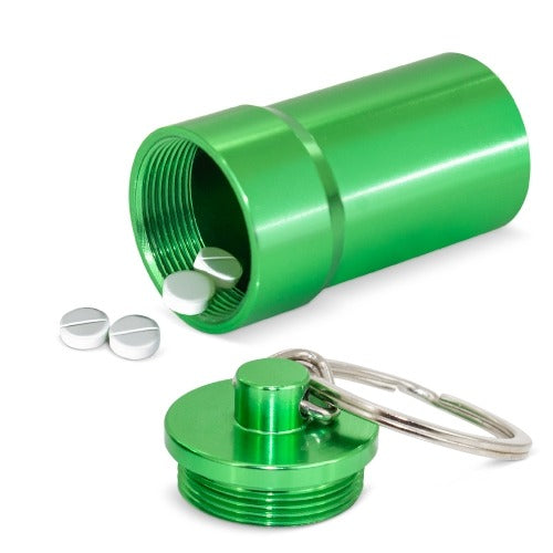 Llavero Cápsula de Aluminio Plateado