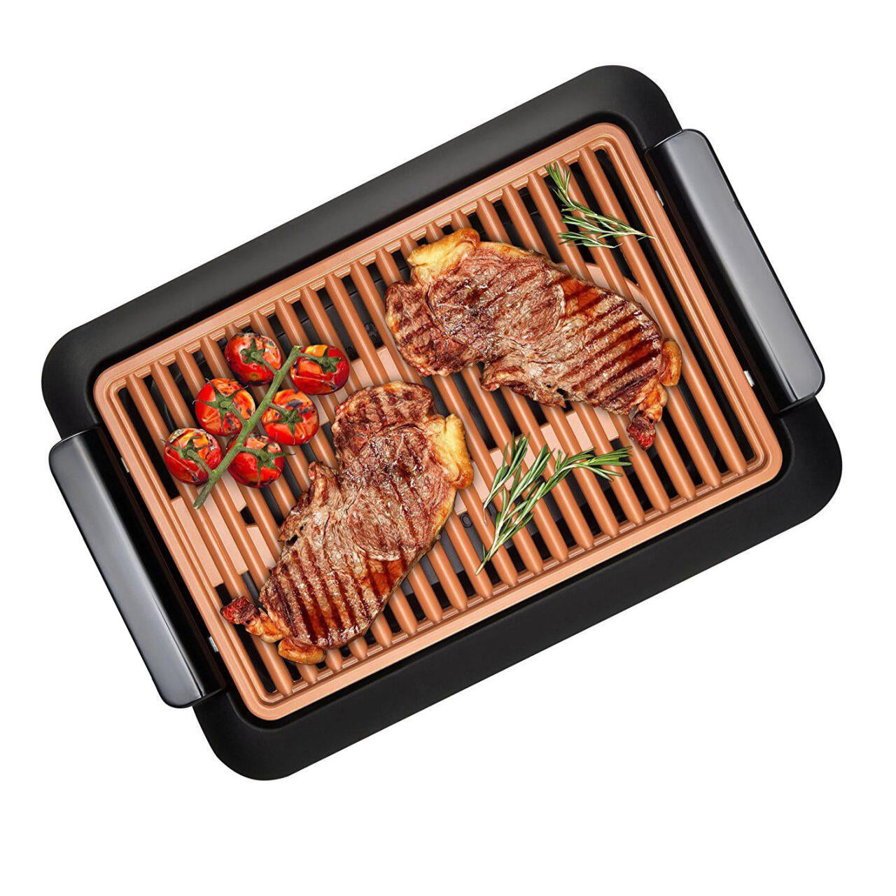 Grill, Grill, Plancha, Barbecue, Elektrisch, Kupfer, Rauchfrei