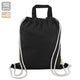 Bolsa Mochila De Algodon Reciclado Negro oscuro