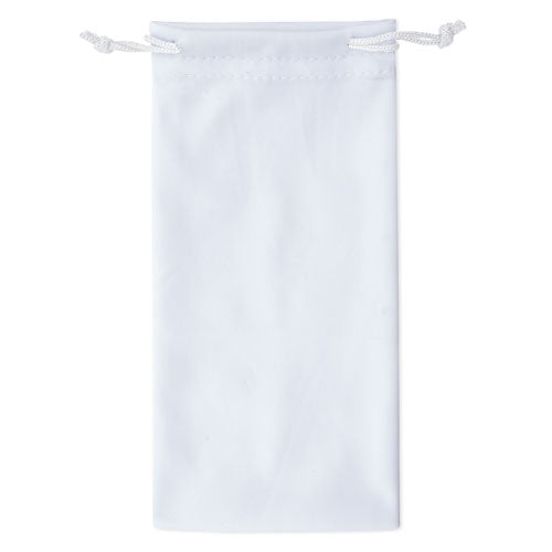 Étui de nettoyage pour lunettes en microfibre blanche
