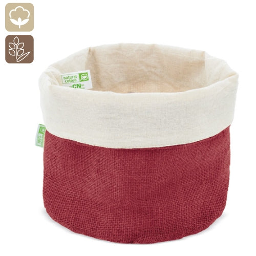 PANIER EN COTON ET JUTE NATURELS « PAPOUASIE »