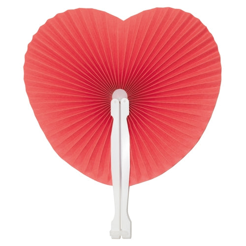 Abanico Corazón Papel Rojo