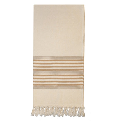 Pareo Toalla Rizo Rayas Camel