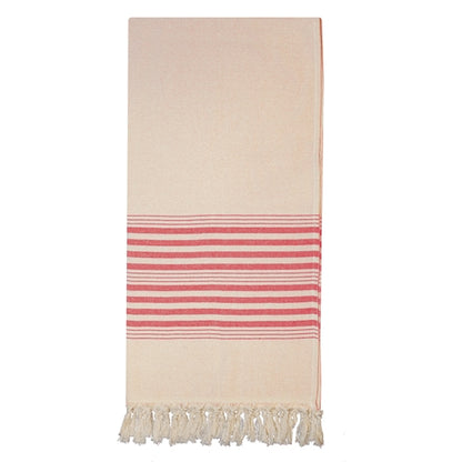 Pareo Frottee-Handtuch Streifen Rot
