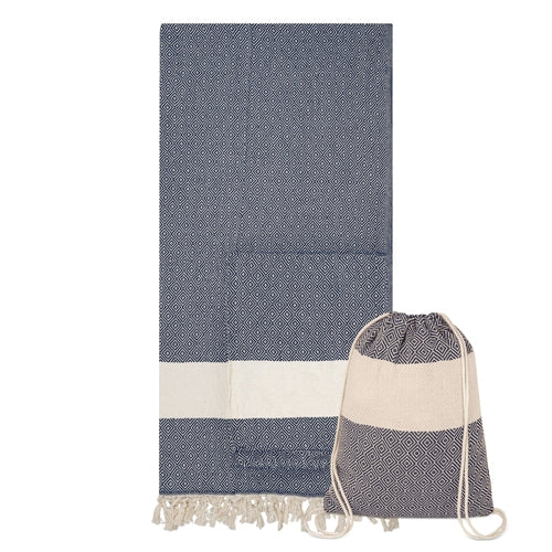 Pareo Toalla Mochila Marino