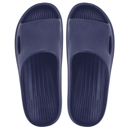 Tongs à semelle compensée en EVA bleu marine