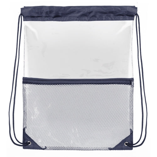 Sac à dos en PVC transparent bleu marine