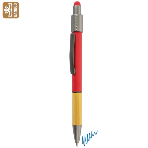 Stylo anti-stress rotatif avec touche rouge