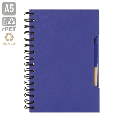 A5-Notizbuch mit blauem Öko-Stift