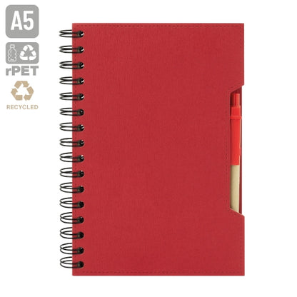 A5-Notizbuch mit rotem Öko-Stift