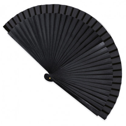 Abanico Madera Barnizada Negro