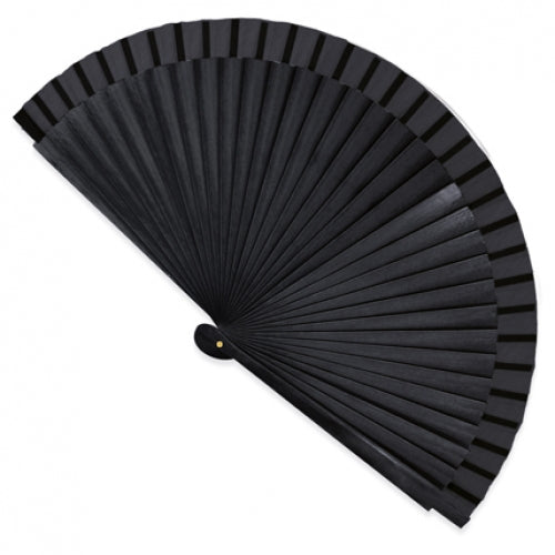 Abanico Madera Barnizada Negro