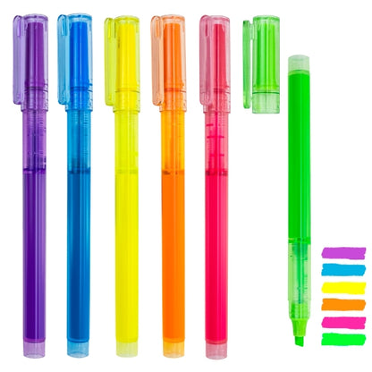 Set 6 Marcadores Colores Fluorescentes