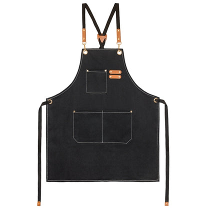 Küchenschürze mit gekreuzten Trägern und Taschen