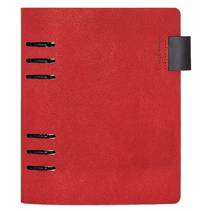 Agenda anillas cuero rojo día/página Montecarlo
