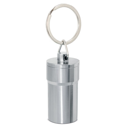 Llavero Cápsula de Aluminio Plateado