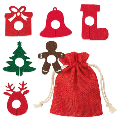 Set 6 Marcadores Fieltro Copas Navidad