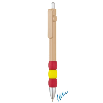 Kugelschreiber Spanienflagge Holzfarbe