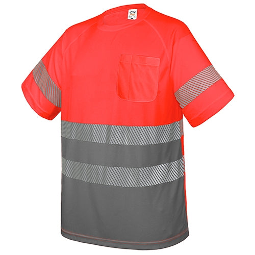 T-SHIRT AVEC POCHE ET BANDES RÉFLÉCHISSANTES « ELAS »