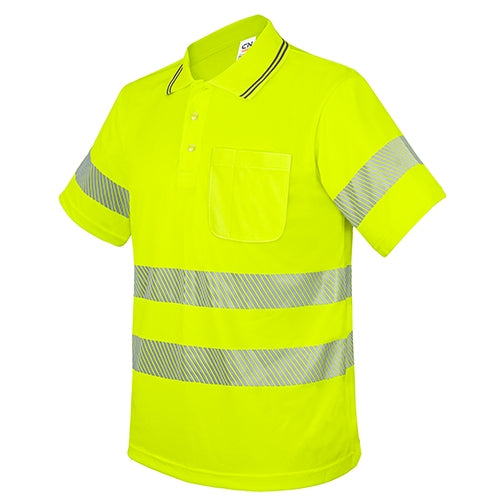 POLO AVEC POCHE ET BANDES ÉLASTIQUES RÉFLÉCHISSANTES « QVO »