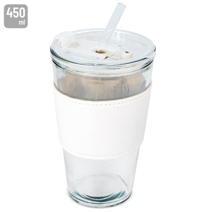 Vaso Cristal 450ml con Pajita