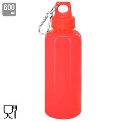 Bidón 600ml Mosquetón Rojo