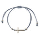Pulsera Cordón Gris con Cruz