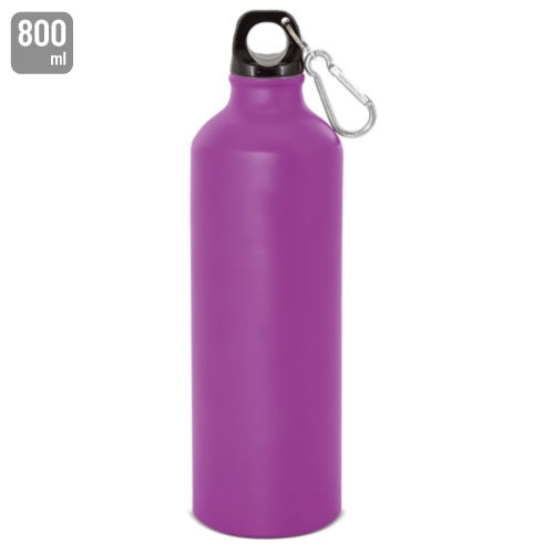 800ml Aluminiumflasche mit Karabiner. Lila