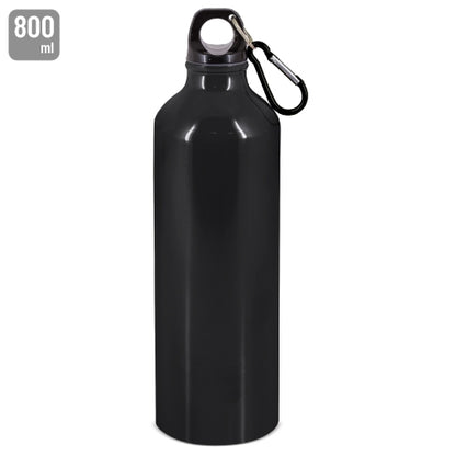 Flasche Aluminium Karabinerhaken 800ml Schwarz