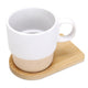 Stapelbarer Sublimationsbecher mit Bambusfuß