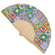 Abanico de Madera con Mosaico