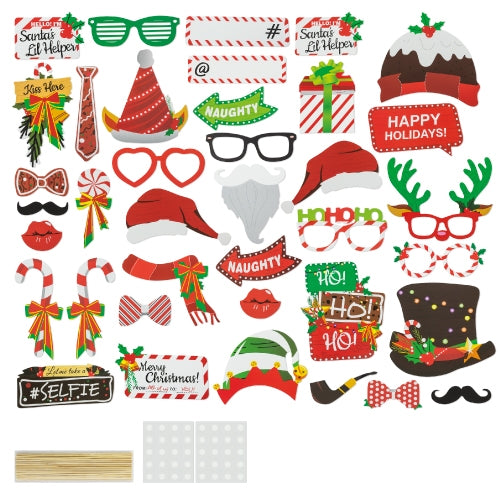 WEIHNACHTLICHES FOTOWAND-SET (38-TLG.) „HAPPY HOLIDAY“