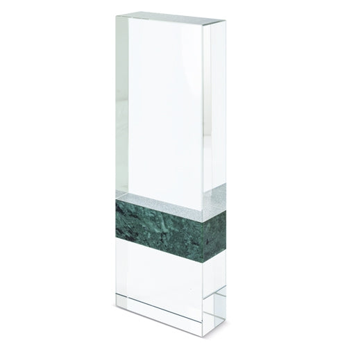 Trofeo Cristal Franja Mármol Verde