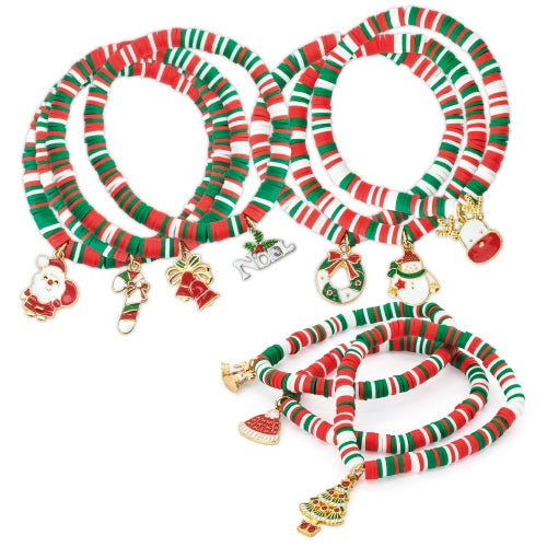 SET 10 WEIHNACHTSARMBÄNDER "TAIKA"