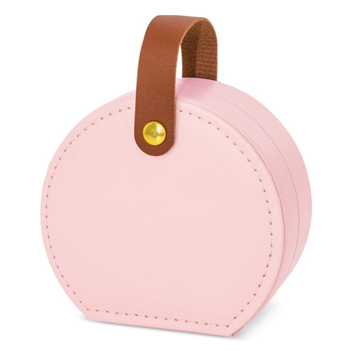 Mini Joyero de Viaje Redondo Rosa
