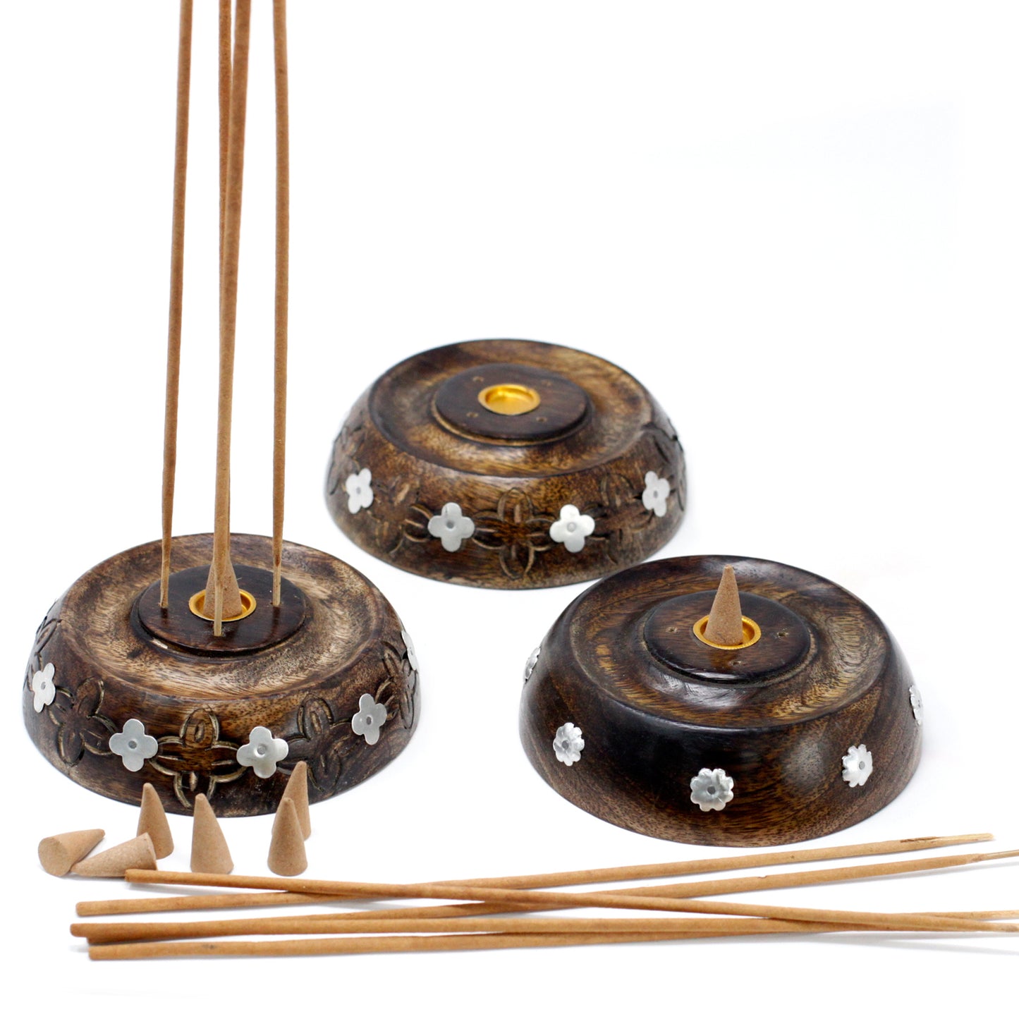 Kegel- und Stabbrenner – Verschiedene Designs – Mangoholz