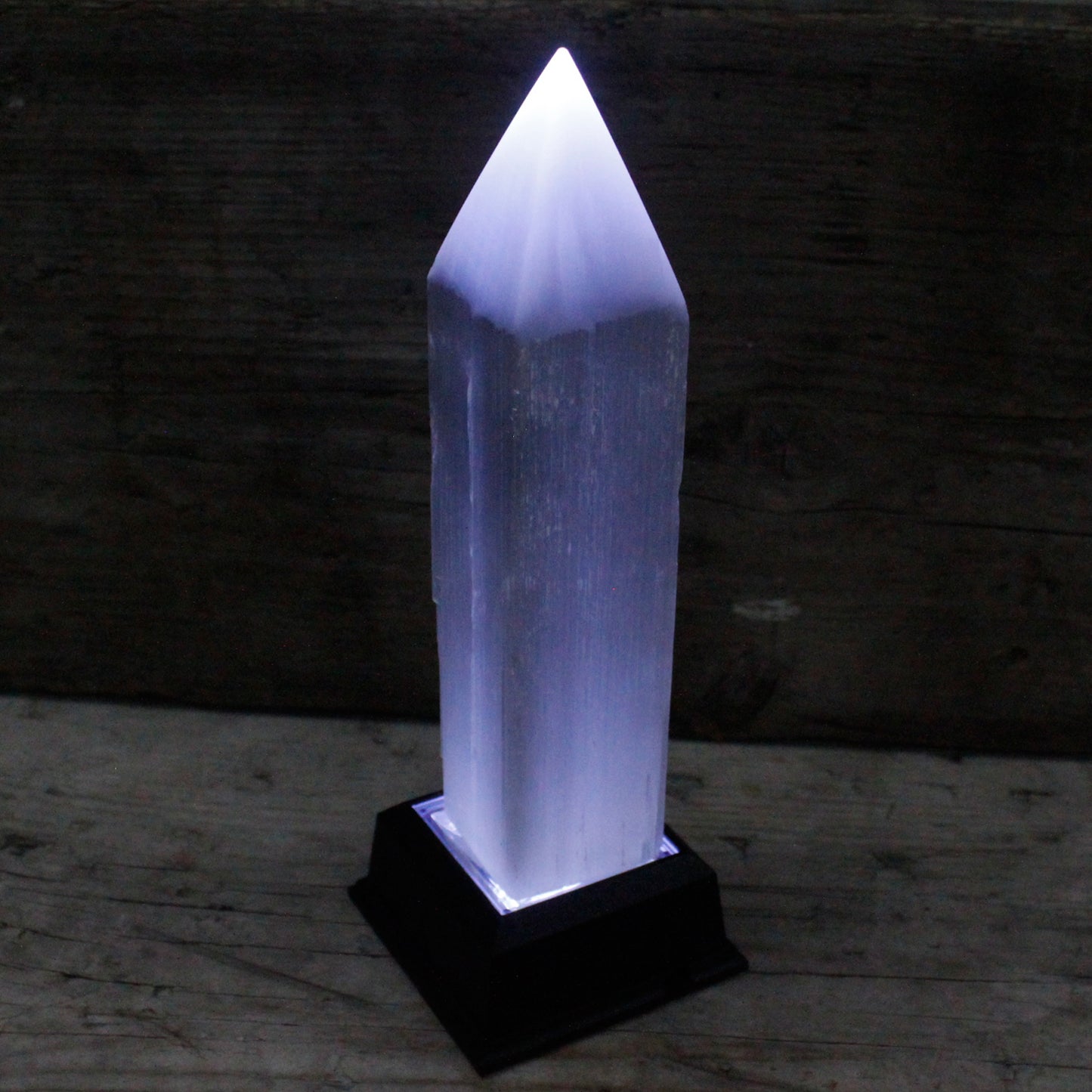Selenit-Bleistiftspitzenturm - 20 cm