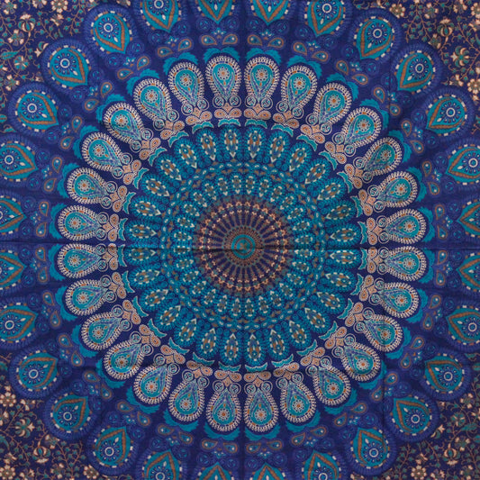 Doppelte Baumwollsteppdecke - Klassisches Mandala