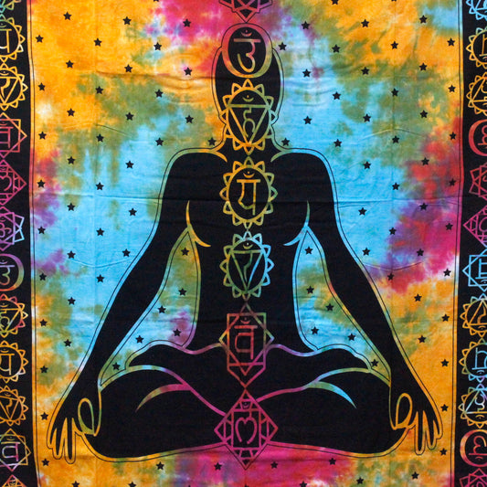 Baumwoll-Doppelsteppdecke – Buddha-Chakra