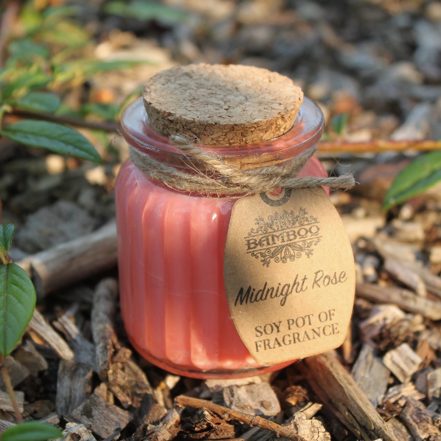 Sojawachskerze im Glas - Rosa