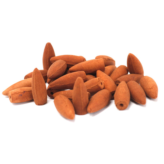 Schachtel mit Backflow-Räucherkegeln 500 g – Sandelholz (ca. 225 Stück)
