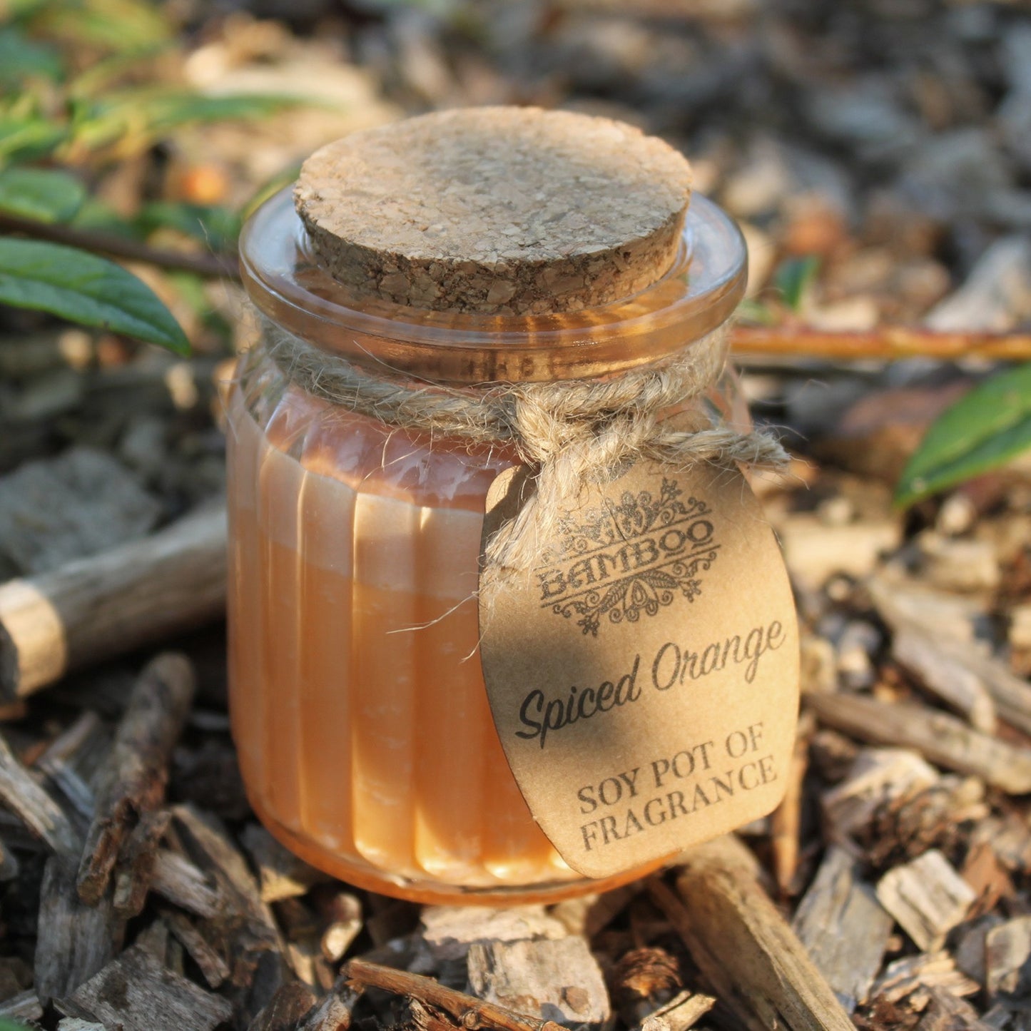 Sojawachskerze im Glas - Gewürzorange