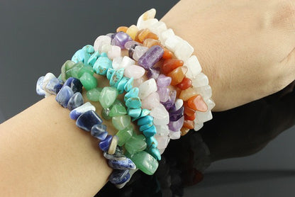 Bracelet en fragments de pierres précieuses - Sodalite