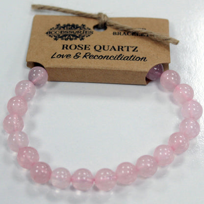 Brazalete de Energía Cuarzo Rosa 8mm