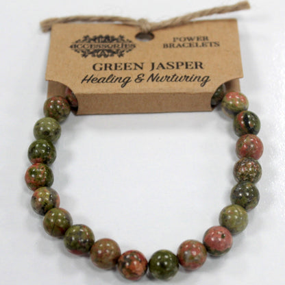 Brazalete de Energía Jaspe Verde 8mm