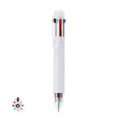 Bolígrafo 8 Colores ABS Pulsadores Ergonómico