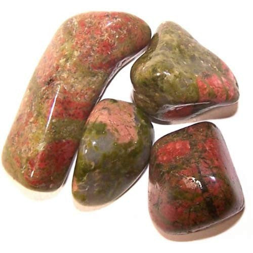 24 x L Tumble Stones - Unakite