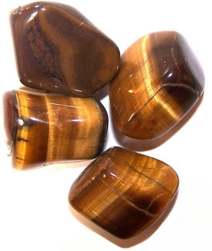 24 x L Tumble Stones - Ojo de Tigre (dorada)