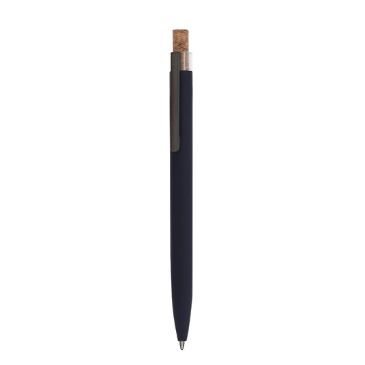 Bolígrafo Aluminio Reciclado Corcho Tinta Azul