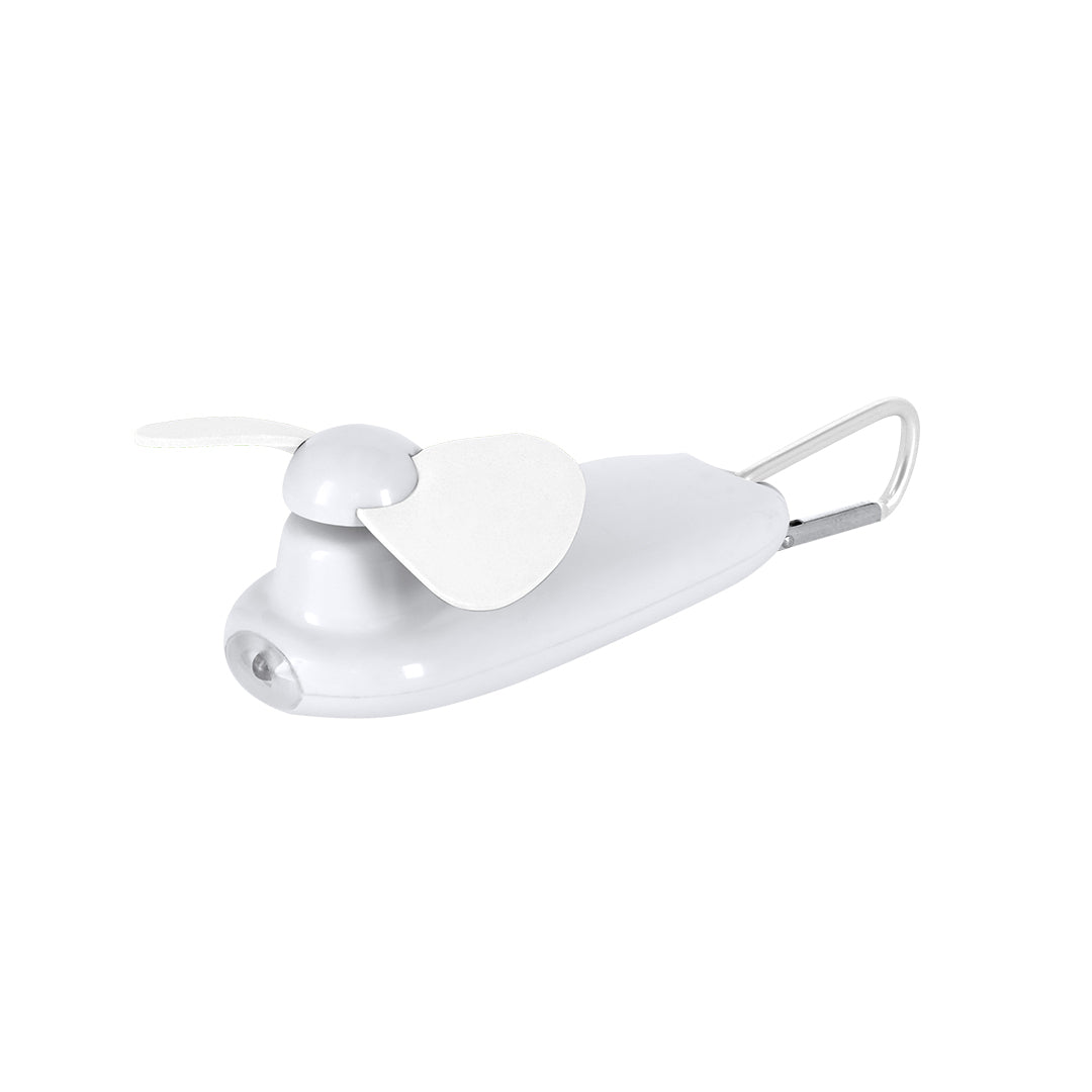 Ventilador LED Mosquetón ABS con Pilas